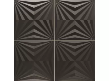 Optic Black 44x44 cm. Czarne płytka ścienna