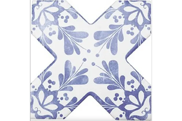 BeColors Cross Dec. Stencil Electric Blue 13,6x13,6 - płytka gresowa