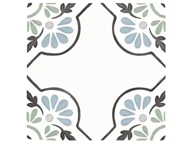 Tanger Blue Petals 12,3x12,3 - płytka gresowa