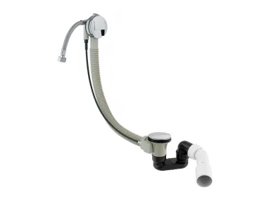 CGS Syfon wannowy przelewowo-odpływowo-napełniający chrom TK152-3.01+64-SCR