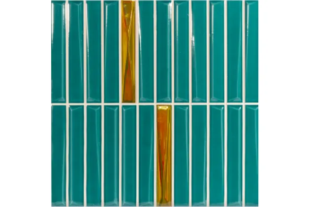 Melody Turquoise Brillo Gold 20x20 - płytka ścienna