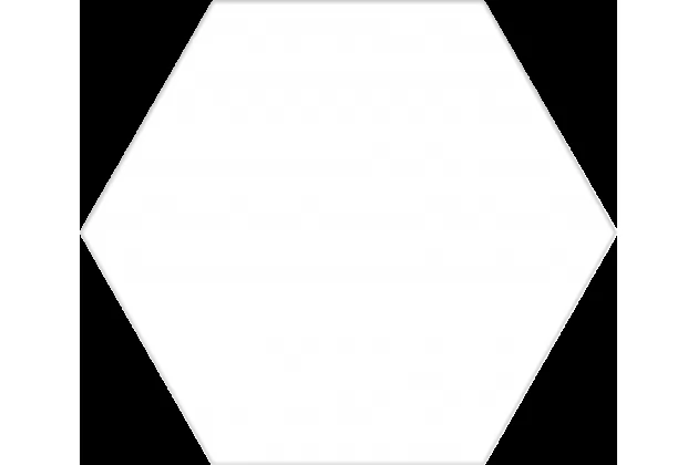  Basic White Hex 25 22x25 cm (Textil) . Płytka gresowa heksagonalna