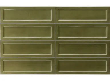 Island Frame Lichen 6,5x20 - Zielona płytka ścienna