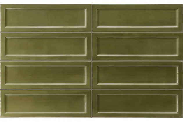 Island Frame Lichen 6,5x20 - Zielona płytka ścienna