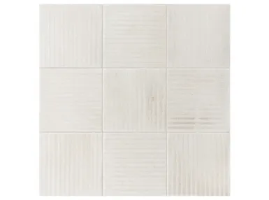 Raku Line White 10x10 - Biała płytka gresowa