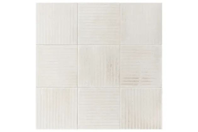 Raku Line White 10x10 - Biała płytka gresowa
