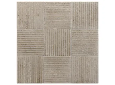 Raku Line Smoke 10x10 - Szara płytka gresowa