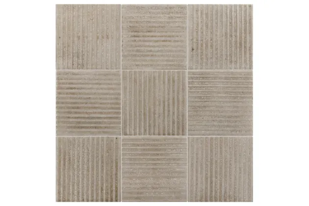 Raku Line Smoke 10x10 - Szara płytka gresowa