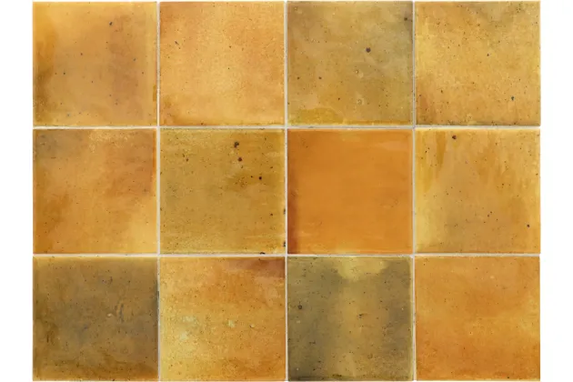 Hanoi Caramel 10x10 - Żółta płytka ścienna