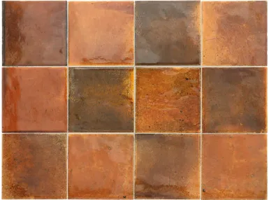 Hanoi Burnt Red 10x10 - Pomarańczowa płytka ścienna