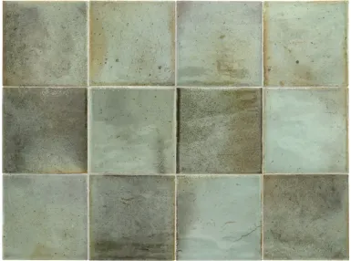 Hanoi Celadon 10x10 - Zielona płytka ścienna