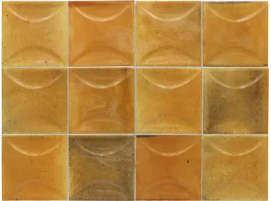 Hanoi Arco Caramel 10x10 - Żółta płytka ścienna