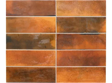 Hanoi Burnt Red 5,1x16,1 - Pomarańczowa płytka ścienna