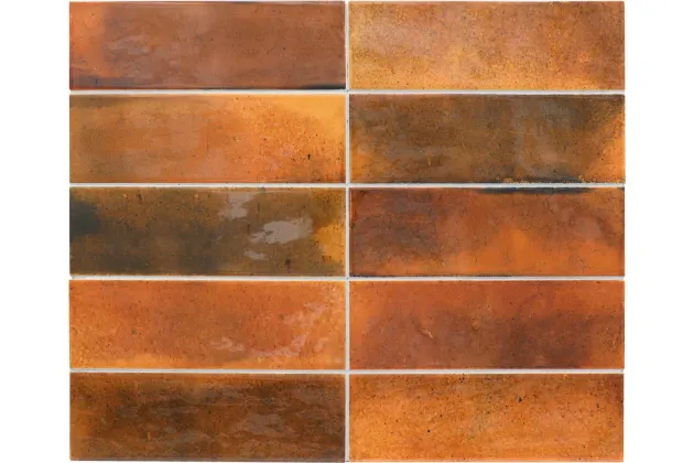 Hanoi Burnt Red 5,1x16,1 - Pomarańczowa płytka ścienna