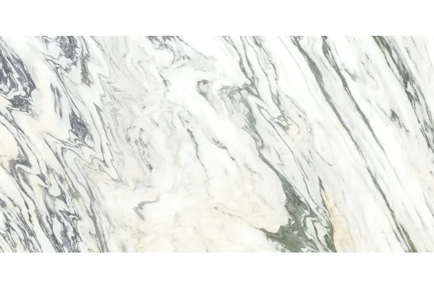 Grande Marble Look Bianco Arni BM Faccia A Lux. 160x320 MAFR - Biała płytka gresowa