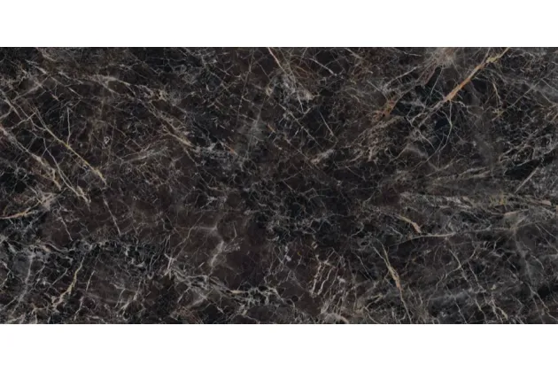 Grande Marble Look Saint Laurent Satin Rett. 160x320 M104 - Czarna płytka gresowa
