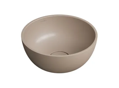 Umywalka nablatowa Shell M+ Ø35 cm dune beige mat