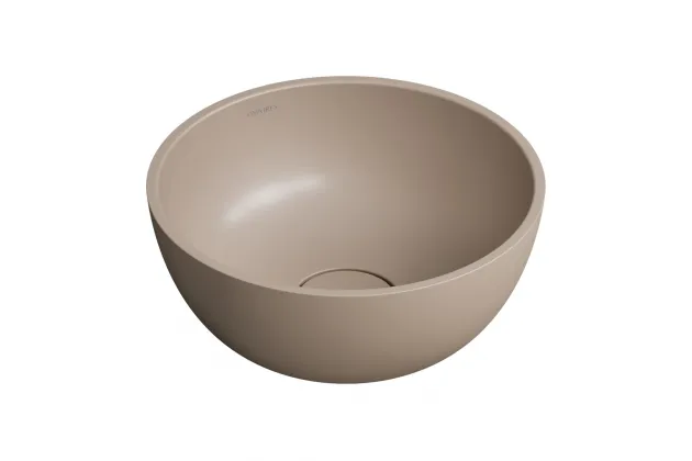 Umywalka nablatowa Shell M+ Ø35 cm dune beige mat