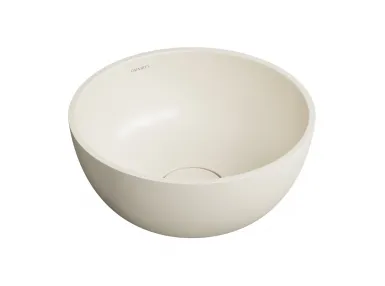 Umywalka nablatowa Shell M+ Ø35 cm white sand mat
