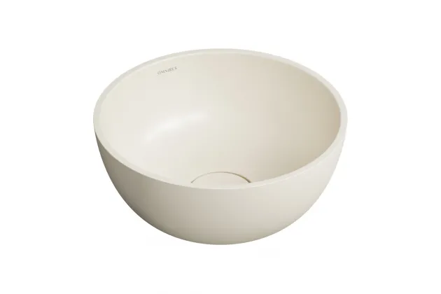 Umywalka nablatowa Shell M+ Ø35 cm white sand mat