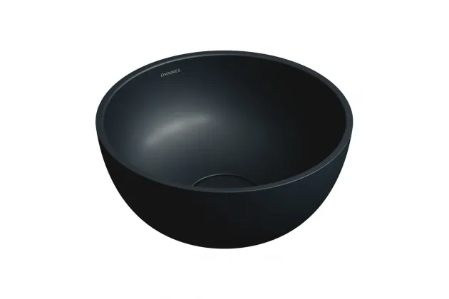 Umywalka nablatowa Shell M+ Ø35 cm black lava mat