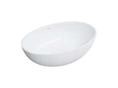 Umywalka nablatowa Shell M+ 50x32 biały mat