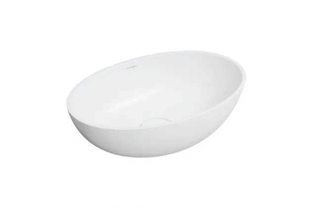 Umywalka nablatowa Shell M+ 50x32 biały mat