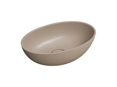 Umywalka nablatowa Shell M+ 60x35 dune beige mat