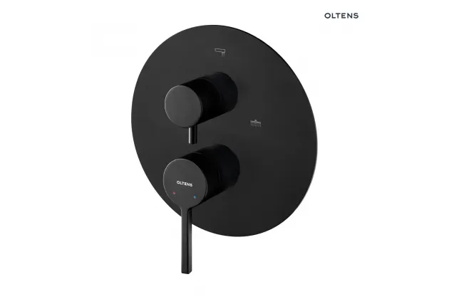 Oltens Rann bateria wannowo-prysznicowa podtynkowa czarny mat 34111300