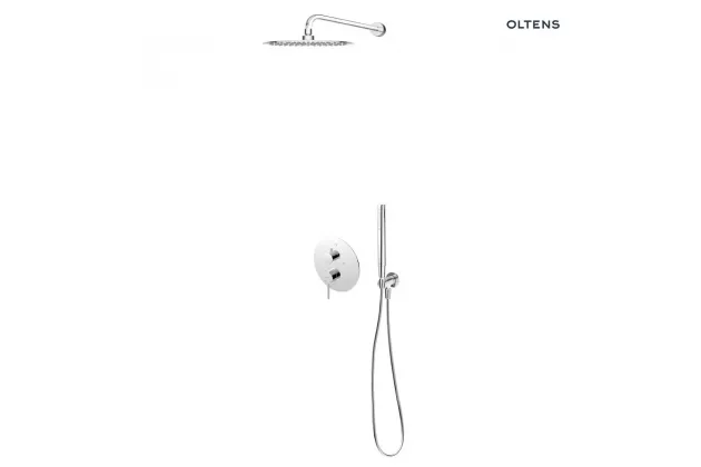 Zestaw Oltens Rann bateria podtynkowa z deszczownicą 25 cm Vindel i kompletem prysznicowym Ume chrom 36630100