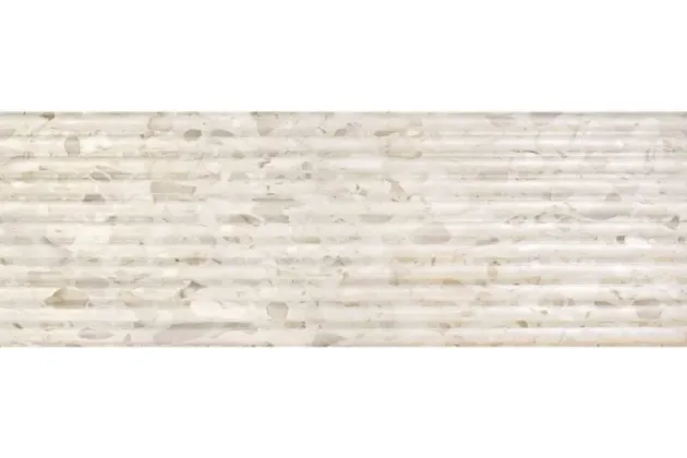 Fluted Terrazo Beige Rekt. 40x120 - płytka gresowa ścienna