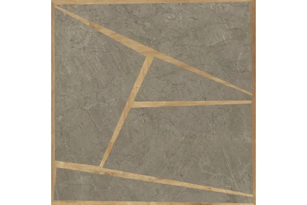 Mindwalk Woody Taupe Rett. 120x120 - płytka gresowa