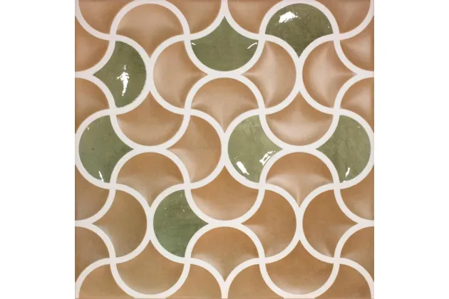 Bari Lattice Terra Emerald 33x33 - Płytka gresowa