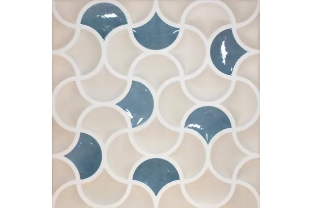 Bari Lattice Sand Aqua 33x33 - Płytka gresowa