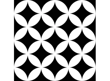 District Circles Black Porc. 20x20 - płytka gresowa