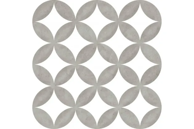 District Circles Grey Porc. 20x20 - płytka gresowa