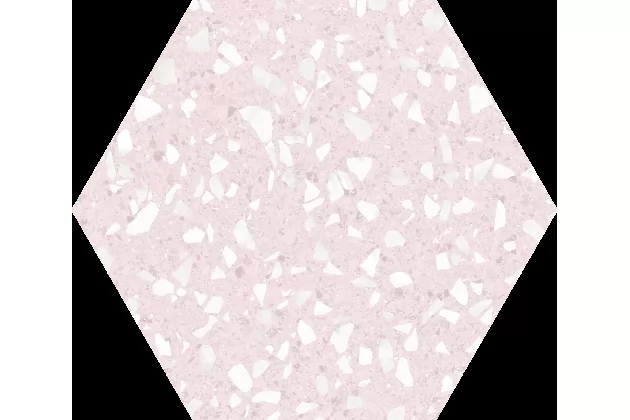 Venice Pink Hex25 22x25 cm. Płytki gresowe heksagonalne lastryko.