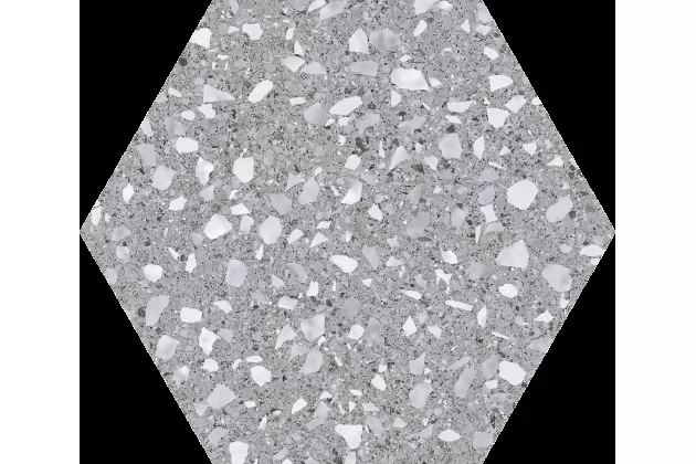 Venice Silver Hex25 RD3 22x25 - płytka gresowa lastryko