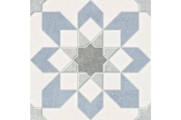 Doha Blue Flower 22,3x22,3 - płytka gresowa