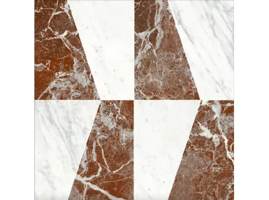 Majestic Visual Bianco/Rosso Rekt. 60x120 - płytka gresowa