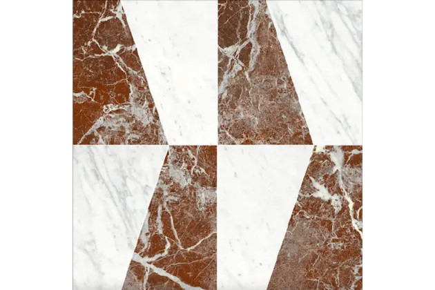 Majestic Visual Bianco/Rosso Rekt. 60x120 - płytka gresowa