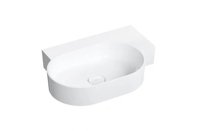 OVO M+ umywalka nablatowa/wisząca - prawa, 64x44 cm