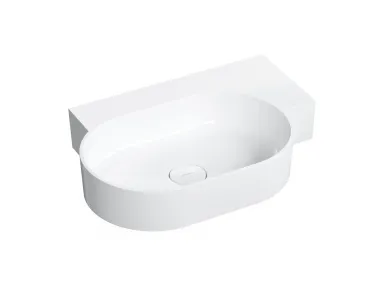 OVO M+ umywalka nablatowa/wisząca - prawa, 64x44 cm