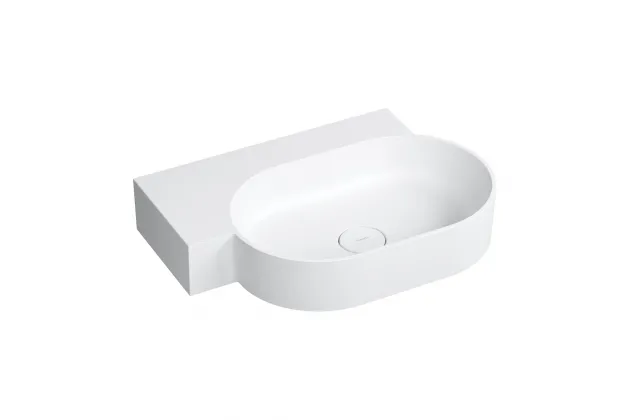 OVO M+ umywalka nablatowa/wisząca - lewe, 64x44 cm