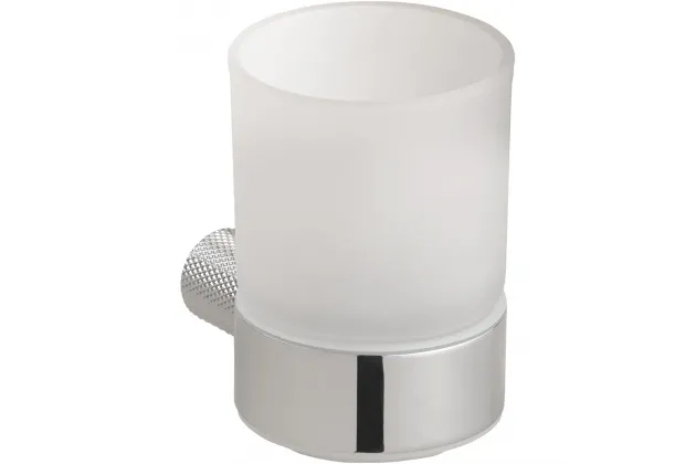 Pojemnik Brilia na szczoteczkę szklany, srebrny poler - 177110010