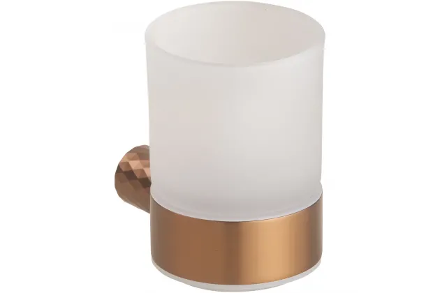 Pojemnik Copra na szczoteczkę szklany, złota miedź mat - 176110010