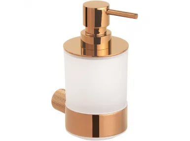 Glacera Dozownik na mydło w płynie 200ml szklana, złota miedź polerowana - 175109010