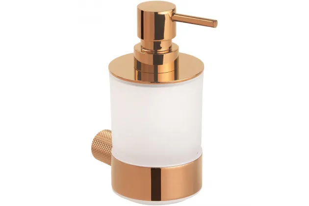 Glacera Dozownik na mydło w płynie 200ml szklana, złota miedź polerowana - 175109010