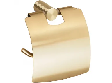 Zyra Uchwyt na papier toaletowy z klapką Auria, złoty mat - 174112012