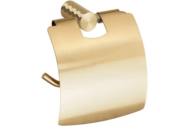 Zyra Uchwyt na papier toaletowy z klapką Auria, złoty mat - 174112012
